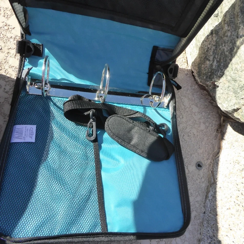 Case It Blue Binder School Paper Organizer with Strap